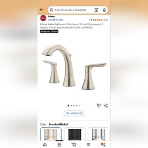 Pfister Brushed Nickel Bathroom Faucet Set